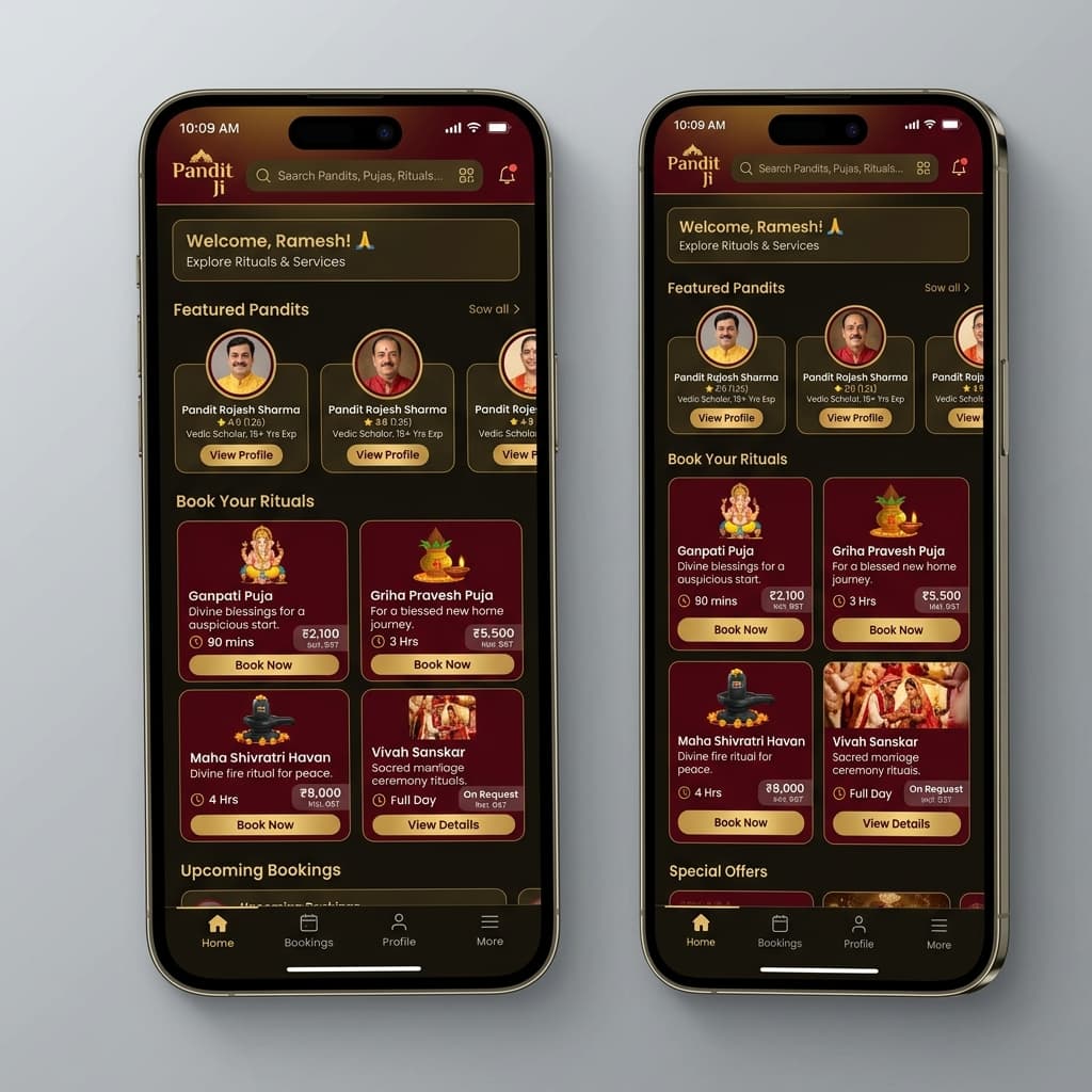 Pandit Ji Mobile App Screen 1